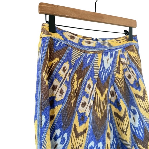 Tory Burch Jemima Tribal Print Tulip Linen Skirt - Picture 4 of 5